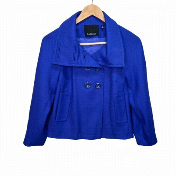 Carlisle Purple Double Breasted Blazer Size 0 - Picture 1 of 10